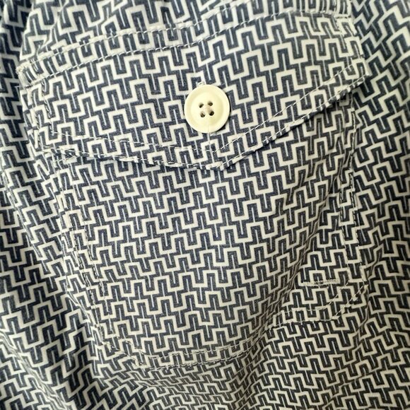 J. Crew Men's Flex 6" Swim Trunks Shorts Pockets Geometric Maze Print Size M - Picture 6 of 7